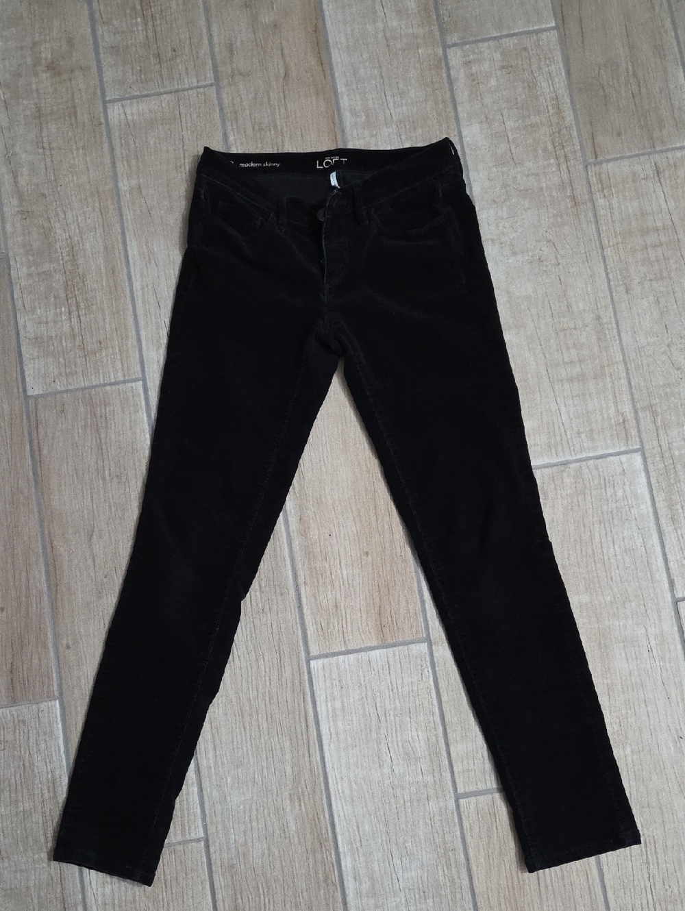 LOFT Black Slim Corduroy Skinny Pants